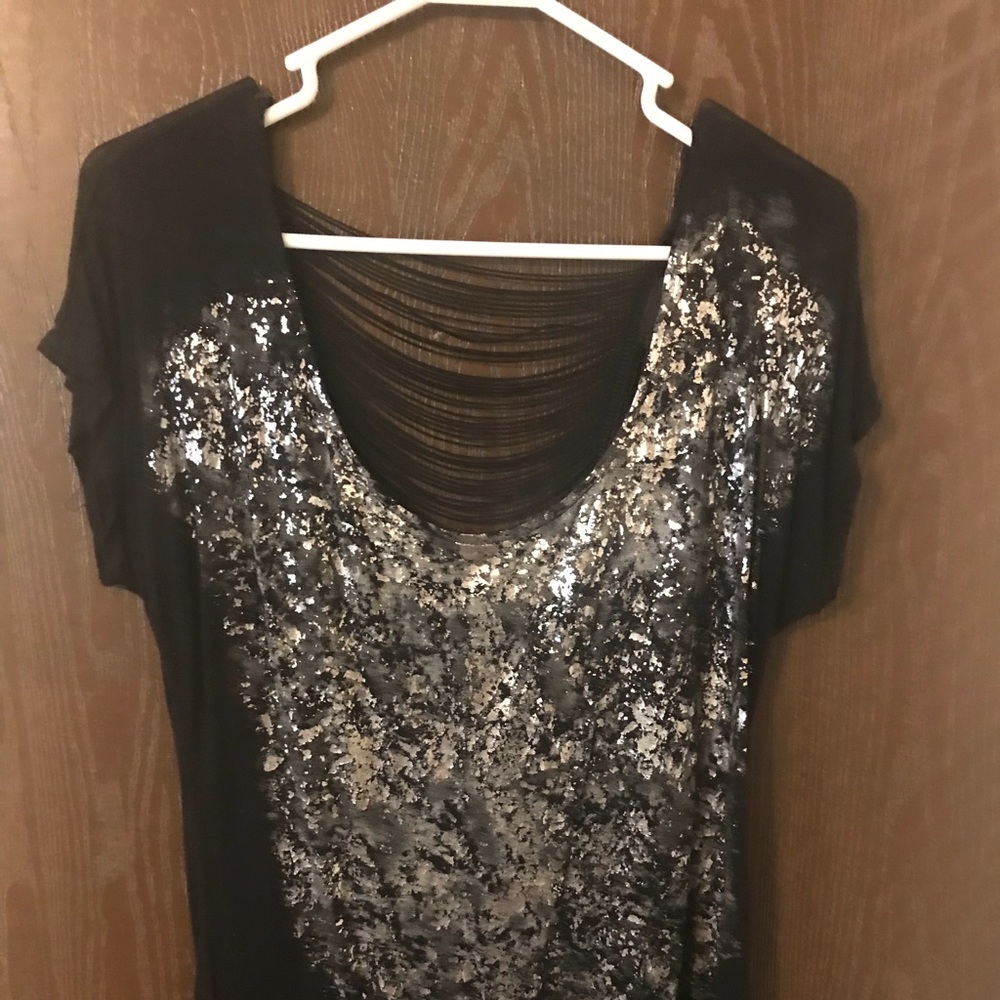 Black and silver sexy top